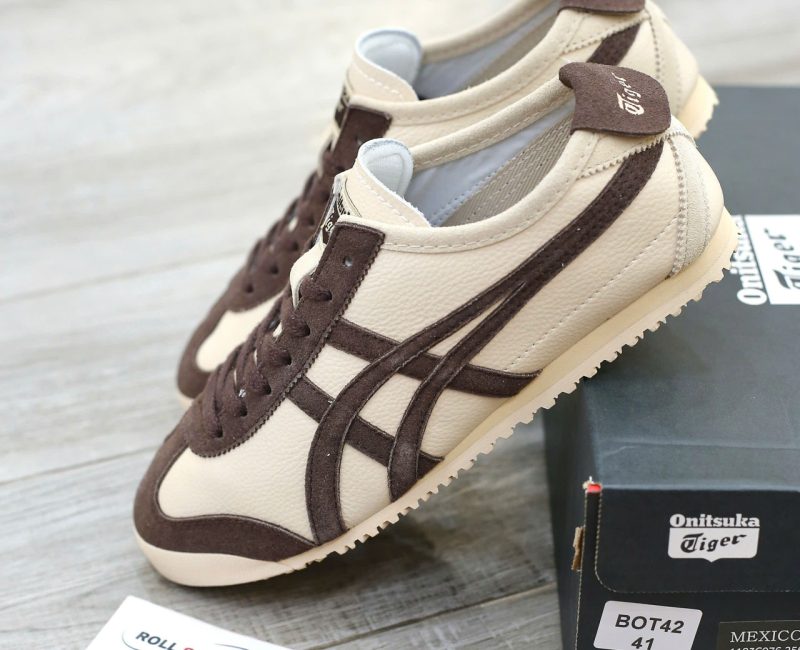 Giày Onitsuka Tiger Mexico 66 Beige Chocolate Brown