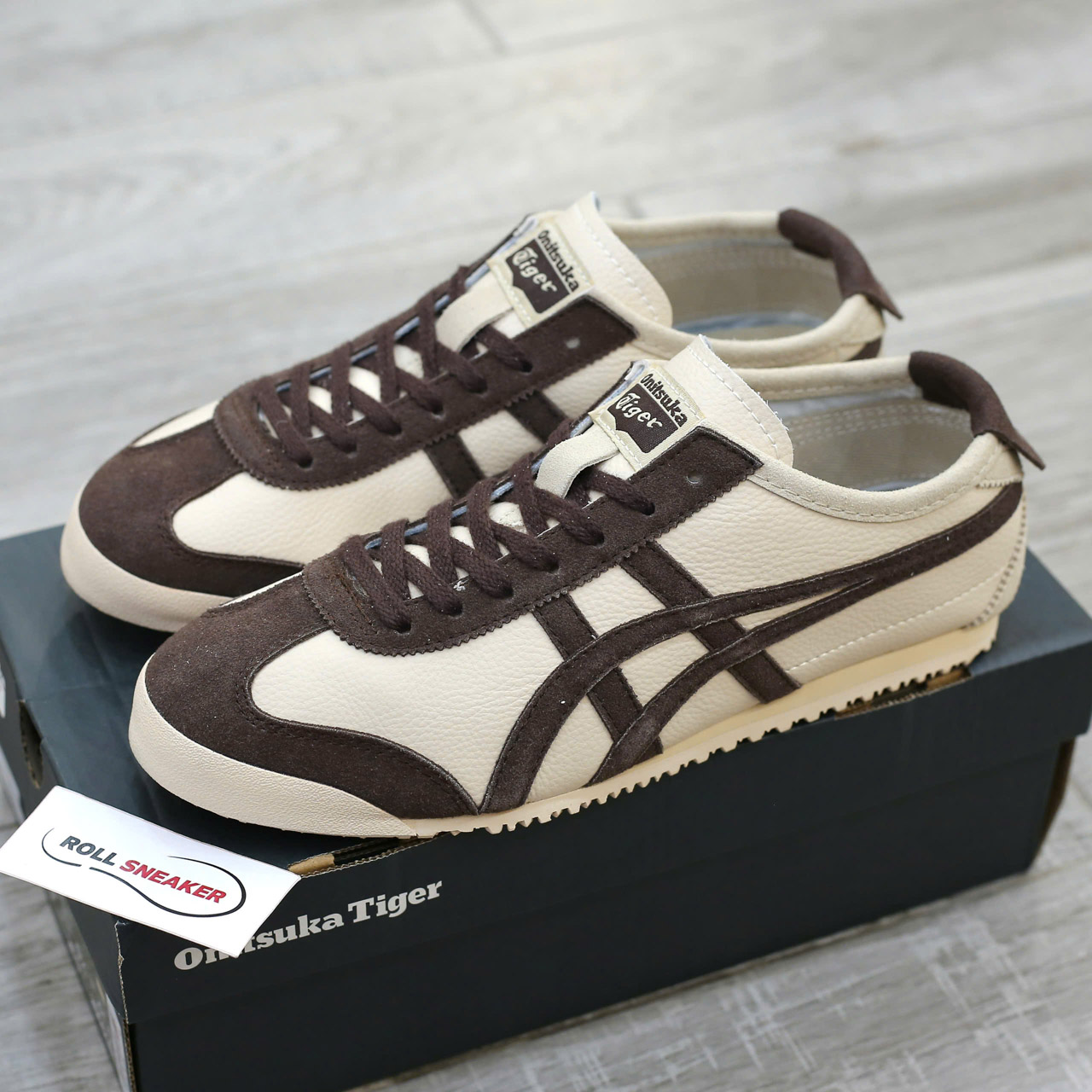 Giày Onitsuka Tiger Mexico 66 Beige Chocolate Brown