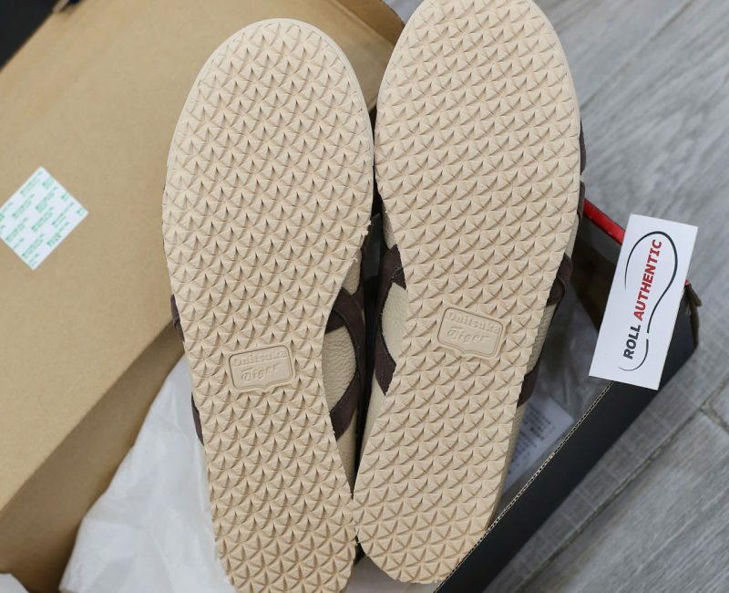 Giày Onitsuka Tiger Mexico 66 Beige Chocolate Brown Real