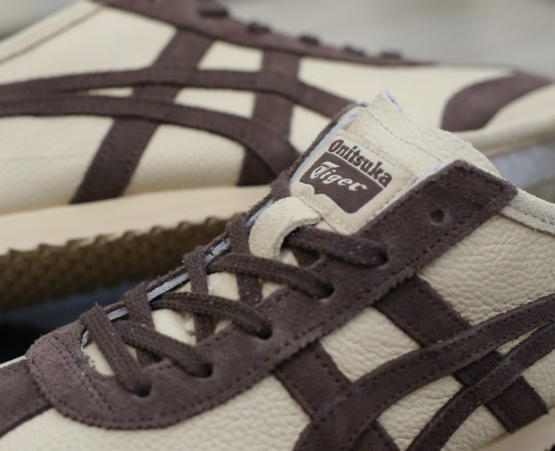 Giày Onitsuka Tiger Mexico 66 Beige Chocolate Brown Real