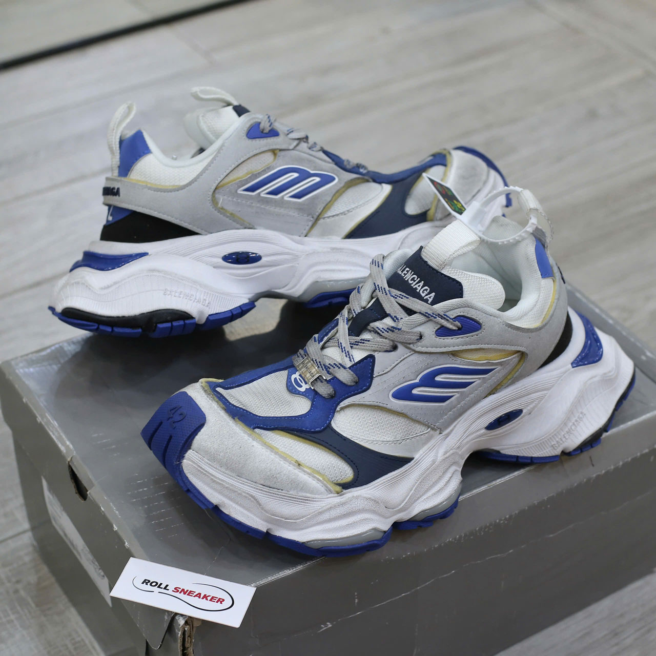 Giày Balenciaga Cargo Grey White Blue Best Quality