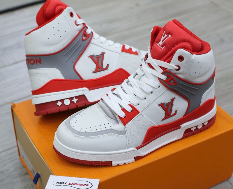 Giày Louis Vuitton LV Ankle Trainers 'White Red Grey' Best Quality