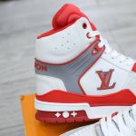 Giày Louis Vuitton LV Ankle Trainers 'White Red Grey' Best Quality
