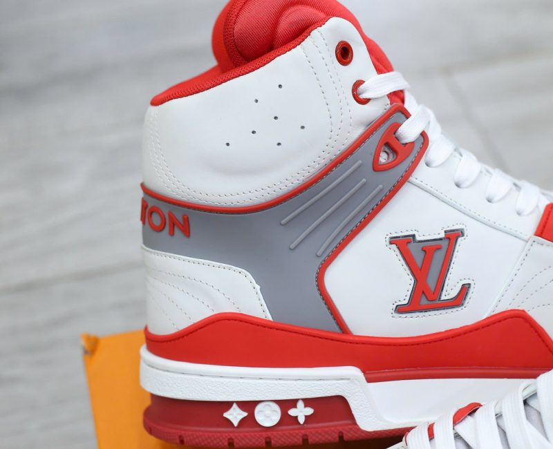 Giày Louis Vuitton LV Ankle Trainers 'White Red Grey' Best Quality