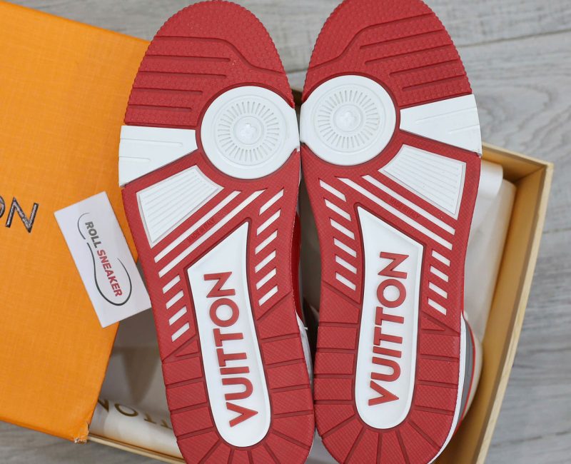 Giày Louis Vuitton LV Ankle Trainers 'White Red Grey' Best Quality