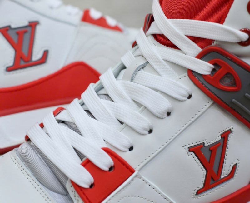 Giày Louis Vuitton LV Ankle Trainers 'White Red Grey' Best Quality