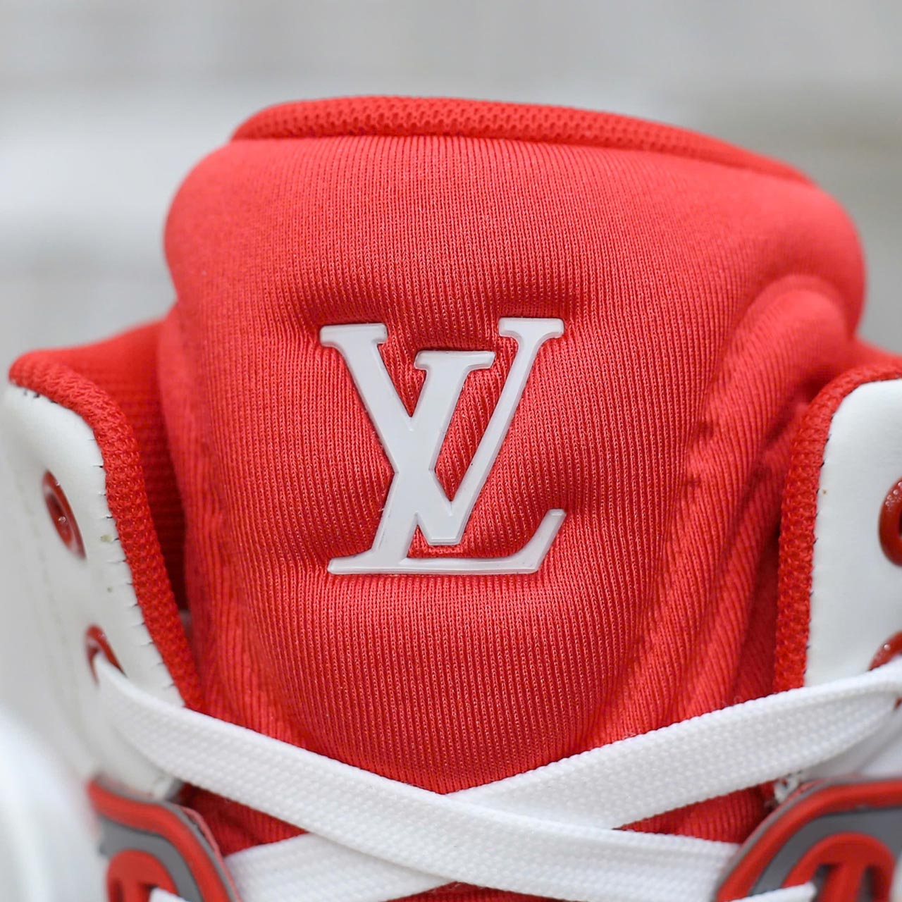 Giày Louis Vuitton LV Ankle Trainers 'White Red Grey' Best Quality