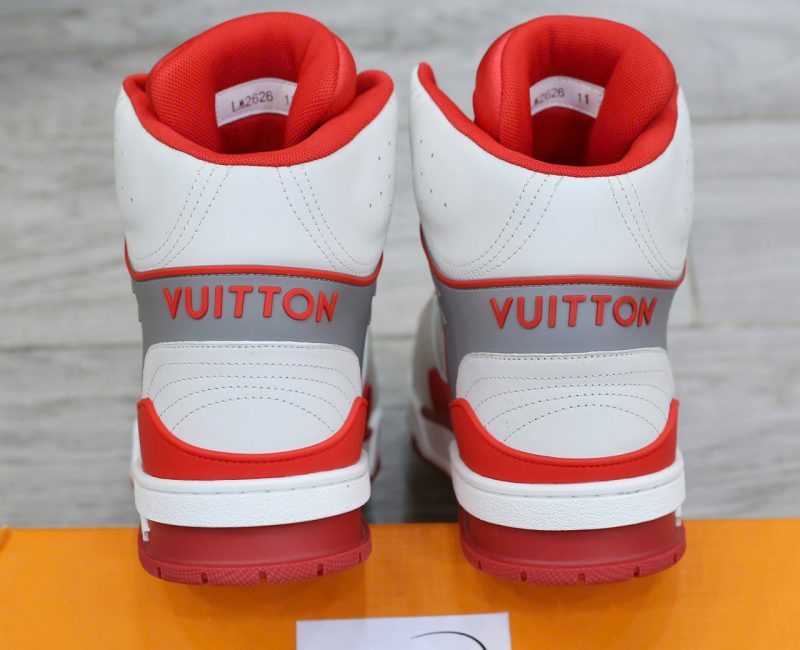 Giày Louis Vuitton LV Ankle Trainers 'White Red Grey' Best Quality