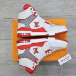 Giày Louis Vuitton LV Ankle Trainers 'White Red Grey' Best Quality