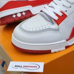 Giày Louis Vuitton LV Ankle Trainers 'White Red Grey' Best Quality