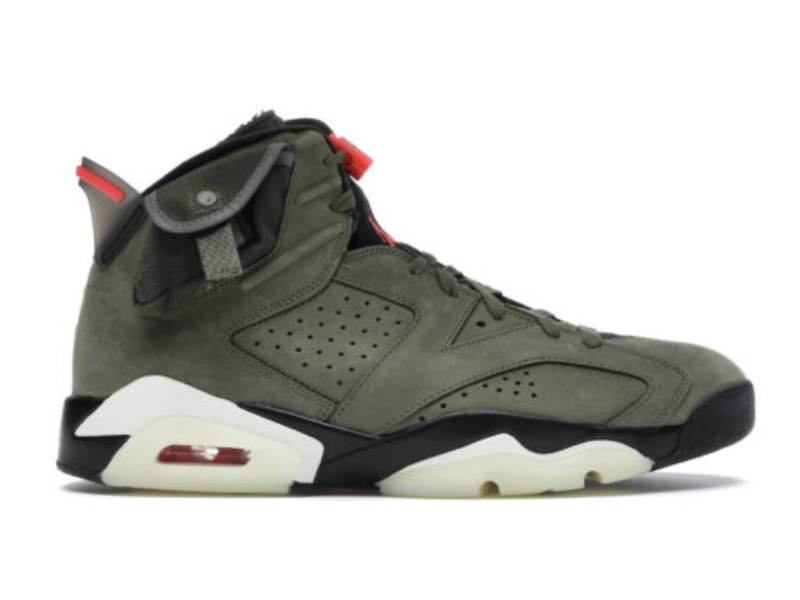 Air Jordan 6 Travis Scott Cactus Jack xanh olive