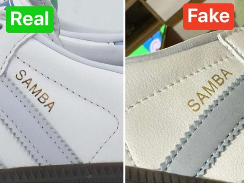 Cách phân biệt giày Adidas Samba thật giả 