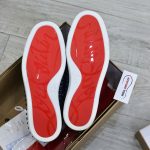 Giày Christian Louboutin Navy Suede Roller Boat Spiked Slip On Best Quality