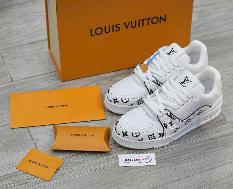 Giày Louis Vuitton LV Trainer #54 White Monogram Calf Leather Best Quality