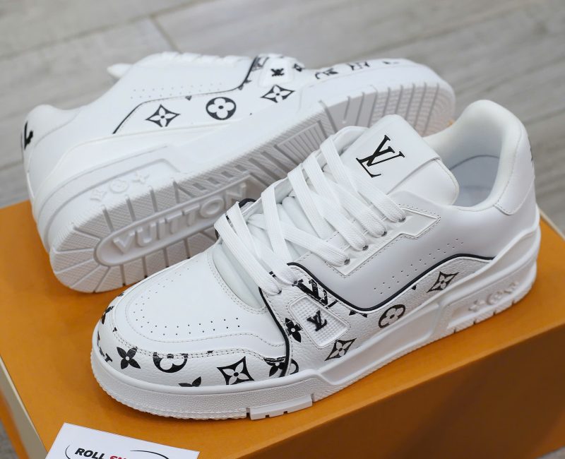 Giày Louis Vuitton LV Trainer #54 White Monogram Calf Leather Best Quality