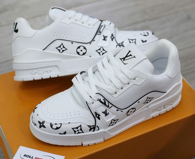 Giày Louis Vuitton LV Trainer #54 White Monogram Calf Leather Best Quality