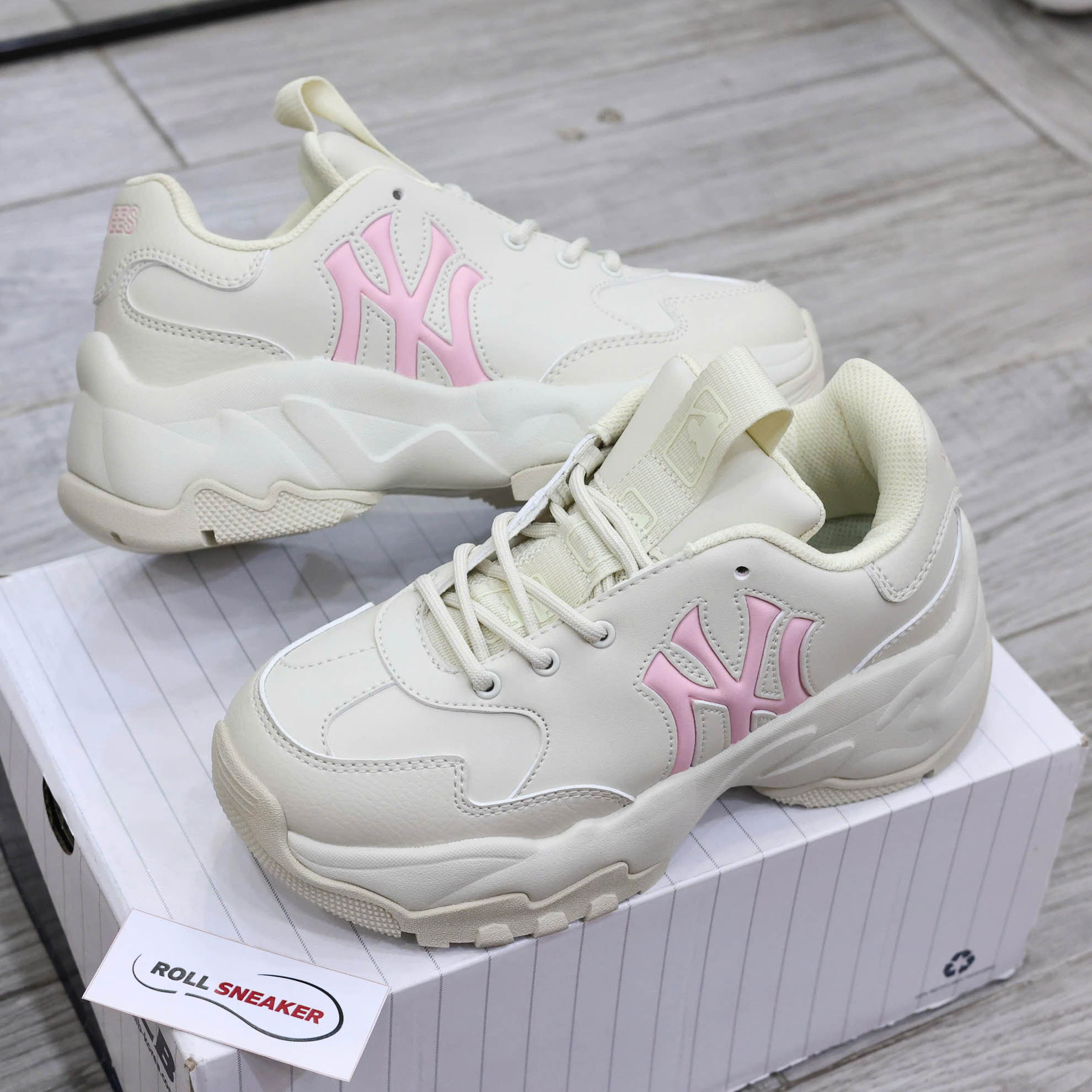 Giày Mlb Big Ball Chunky Window Ny Pink Best Quality