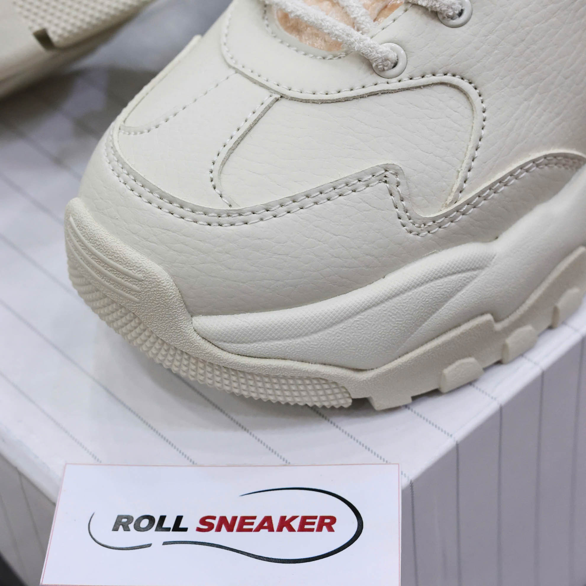 Giày MLB Korea BigBall Chunky Window Velvet Mono Boston Red Sox Brown Best Quality