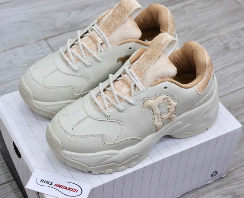 Giày MLB Korea BigBall Chunky Window Velvet Mono Boston Red Sox Brown Best Quality