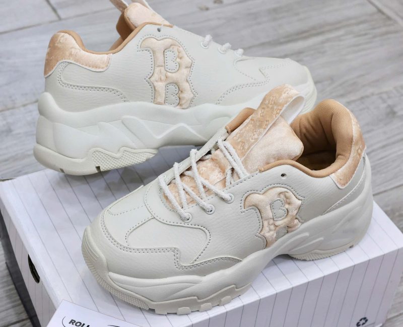 Giày MLB Korea BigBall Chunky Window Velvet Mono Boston Red Sox Brown Best Quality