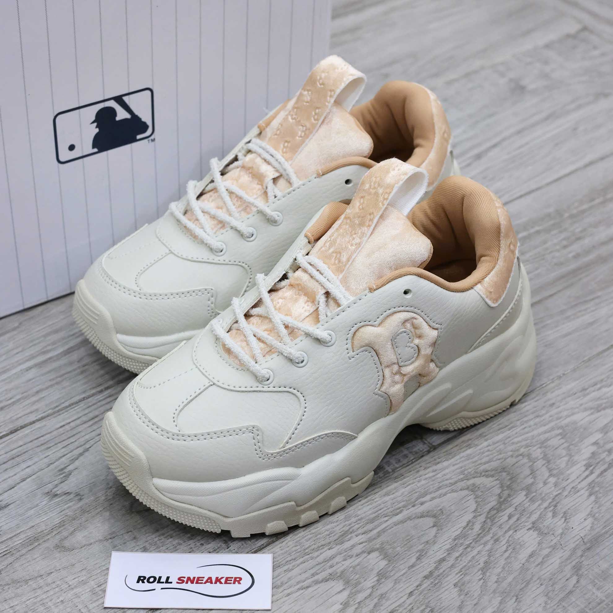 Giày MLB Korea BigBall Chunky Window Velvet Mono Boston Red Sox Brown Best Quality