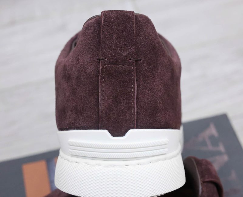 Giày Zegna Rust Suede Triple Stitch Best Quality