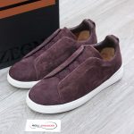Giày Zegna Rust Suede Triple Stitch Best Quality