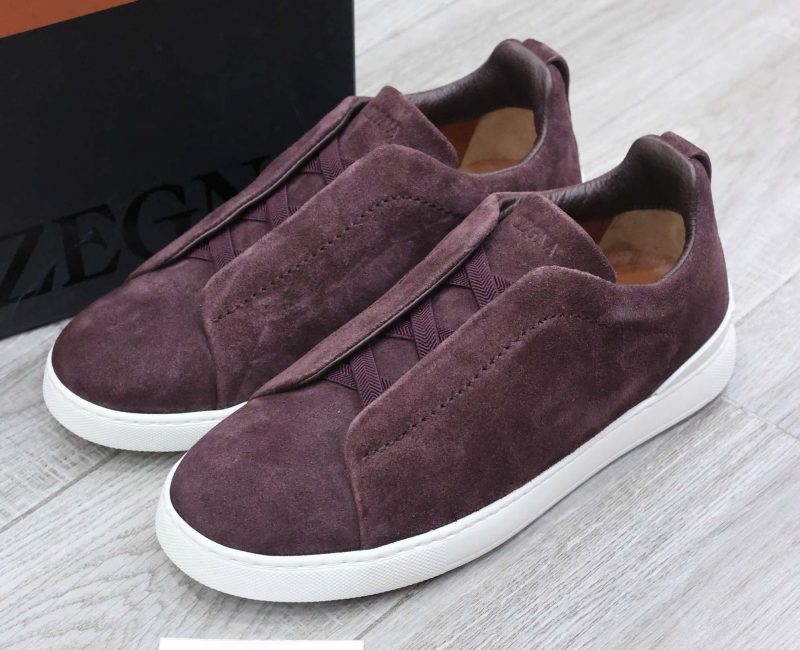 Giày Zegna Rust Suede Triple Stitch Best Quality