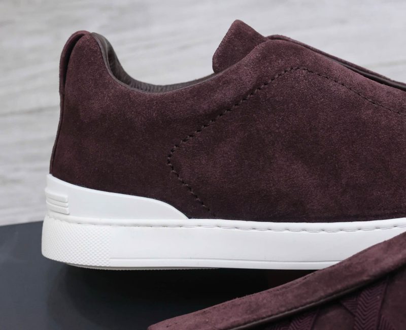 Giày Zegna Rust Suede Triple Stitch Best Quality