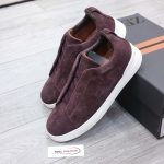 Giày Zegna Rust Suede Triple Stitch Best Quality