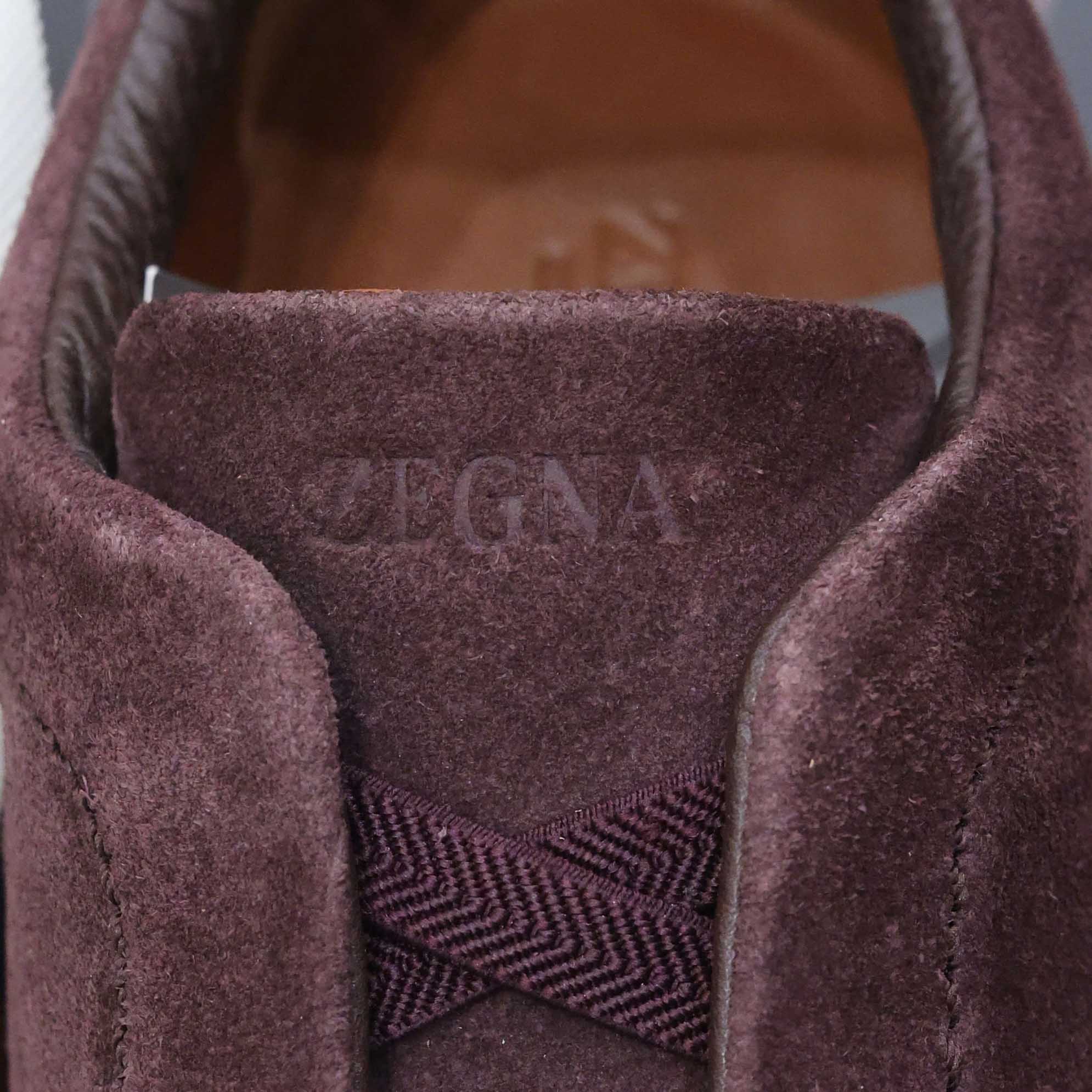 Giày Zegna Rust Suede Triple Stitch Best Quality