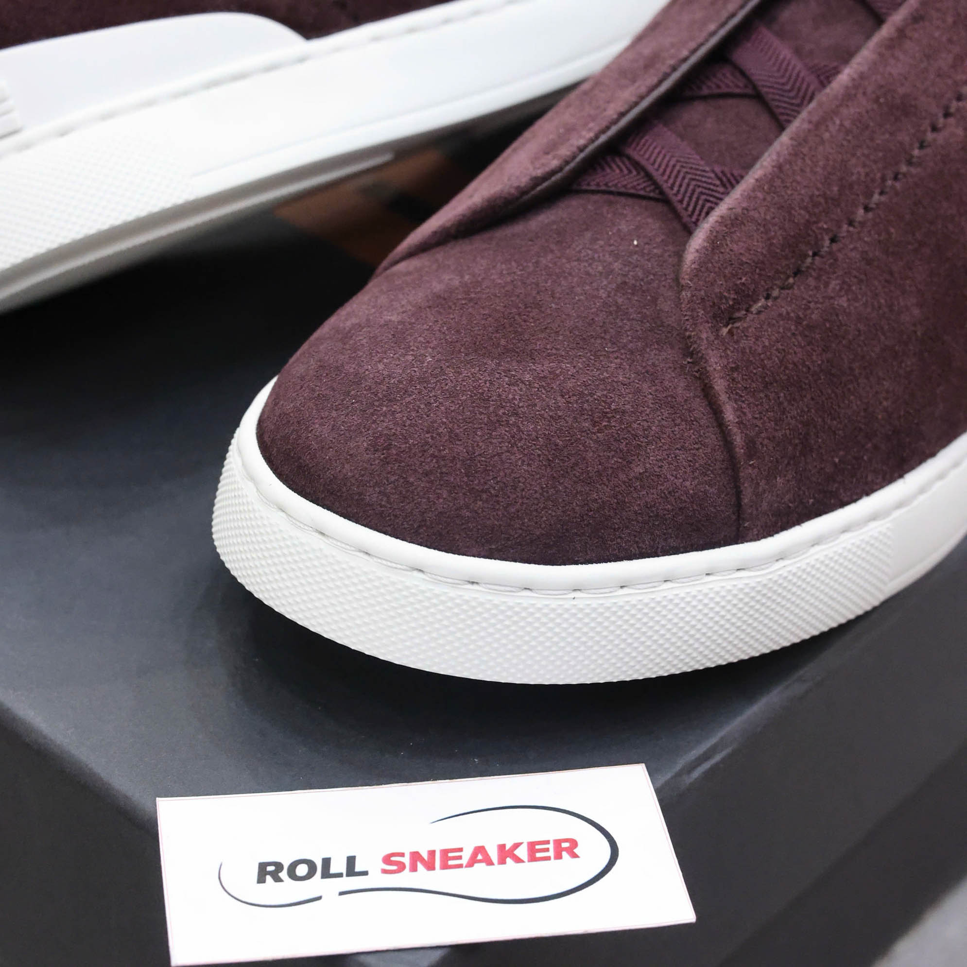 Giày Zegna Rust Suede Triple Stitch Best Quality