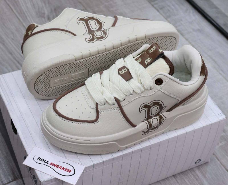 Giày MLB Chunky Liner Classic Monogram Boston Red Sox Brown Best Quality