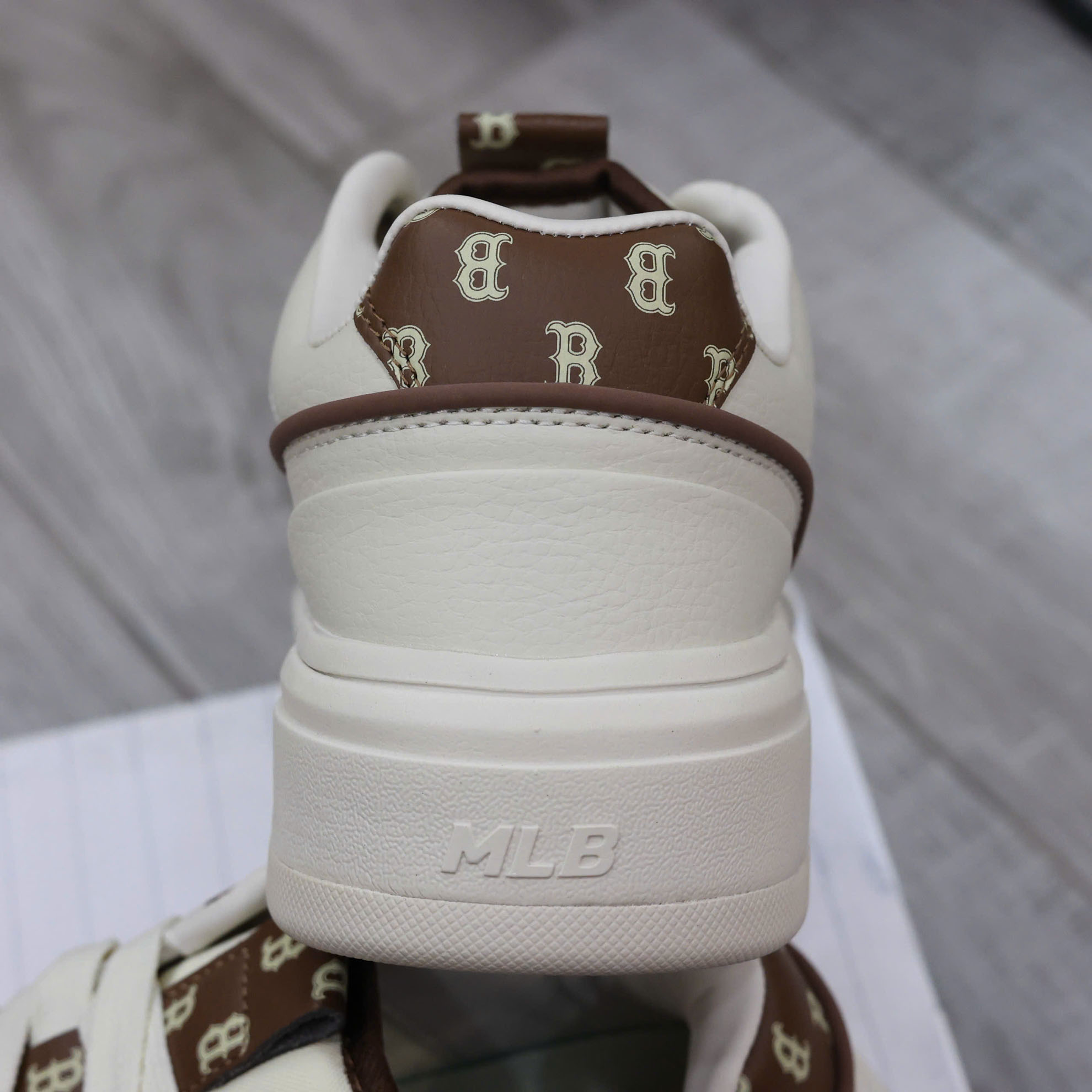 Giày MLB Chunky Liner Classic Monogram Boston Red Sox Brown Best Quality