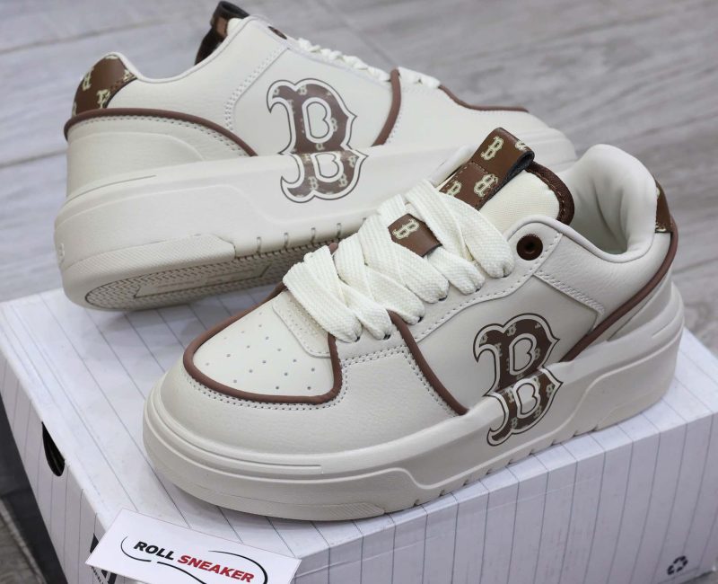 Giày MLB Chunky Liner Classic Monogram Boston Red Sox Brown Best Quality