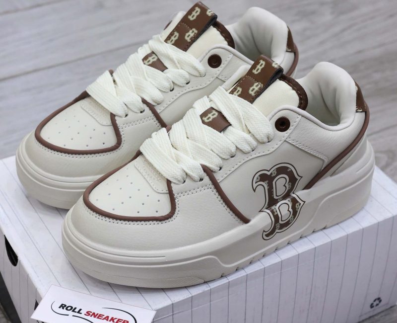 Giày MLB Chunky Liner Classic Monogram Boston Red Sox Brown Best Quality