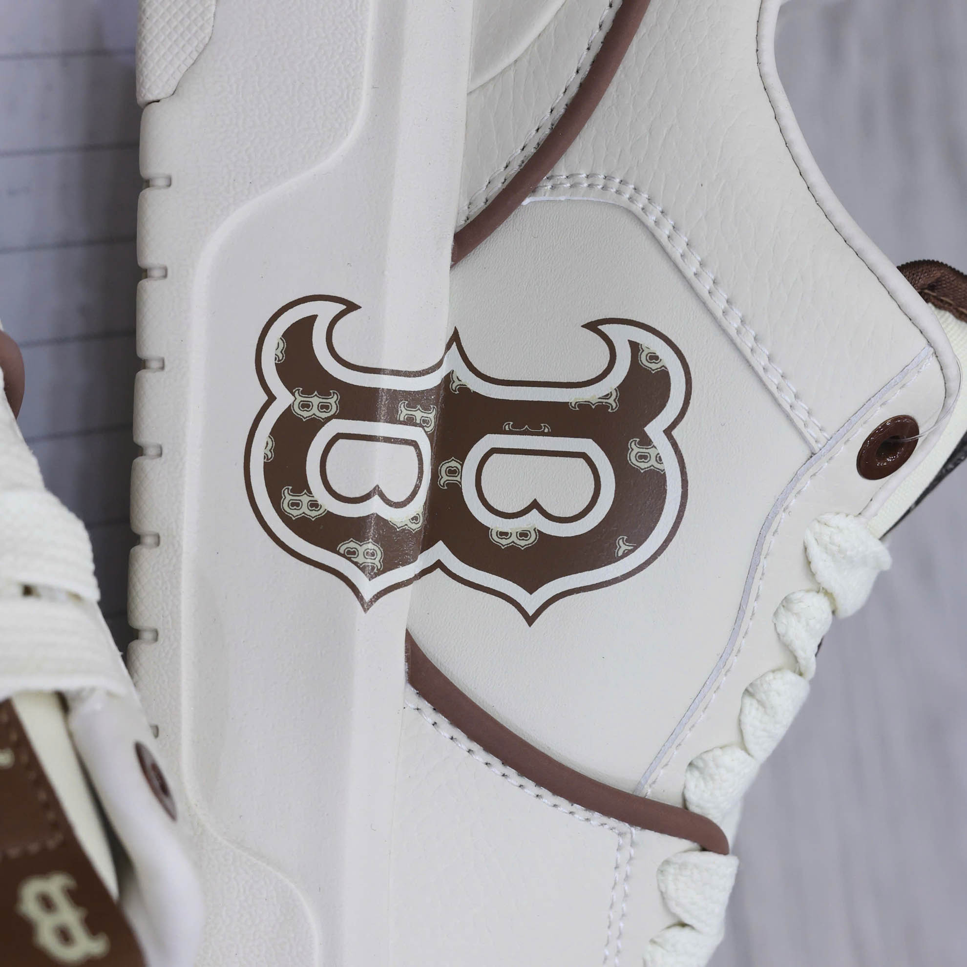 Giày MLB Chunky Liner Classic Monogram Boston Red Sox Brown Best Quality