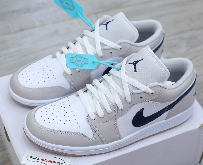 Nike Air Jordan 1 Low Midnight Navy Neutral Grey Real