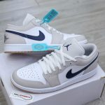 Nike Air Jordan 1 Low Midnight Navy Neutral Grey Real