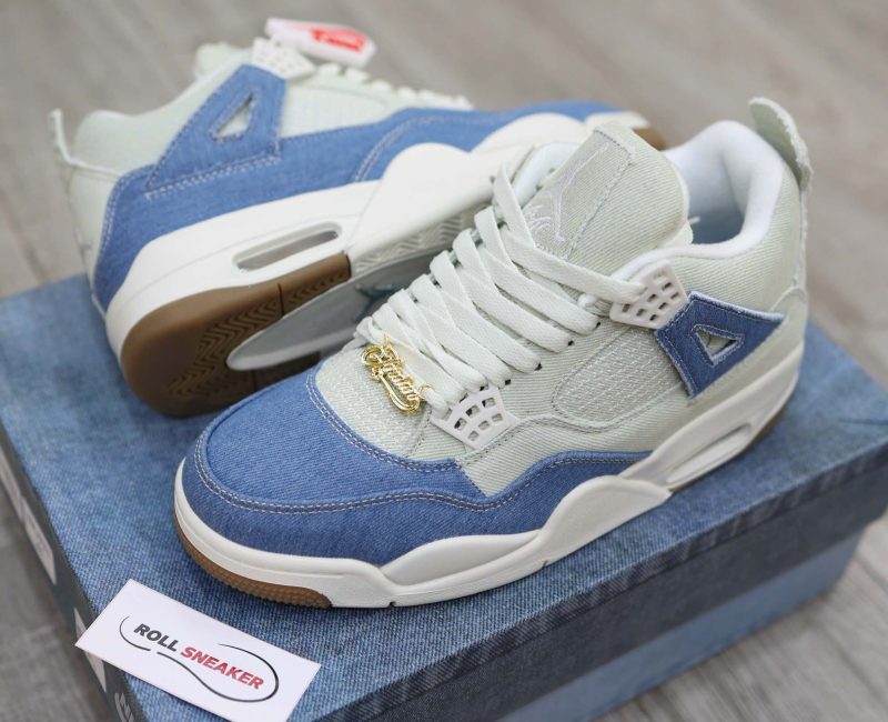 Giày Nike Air Jordan 4 Retro TEX Denim Worn Blue Like Auth