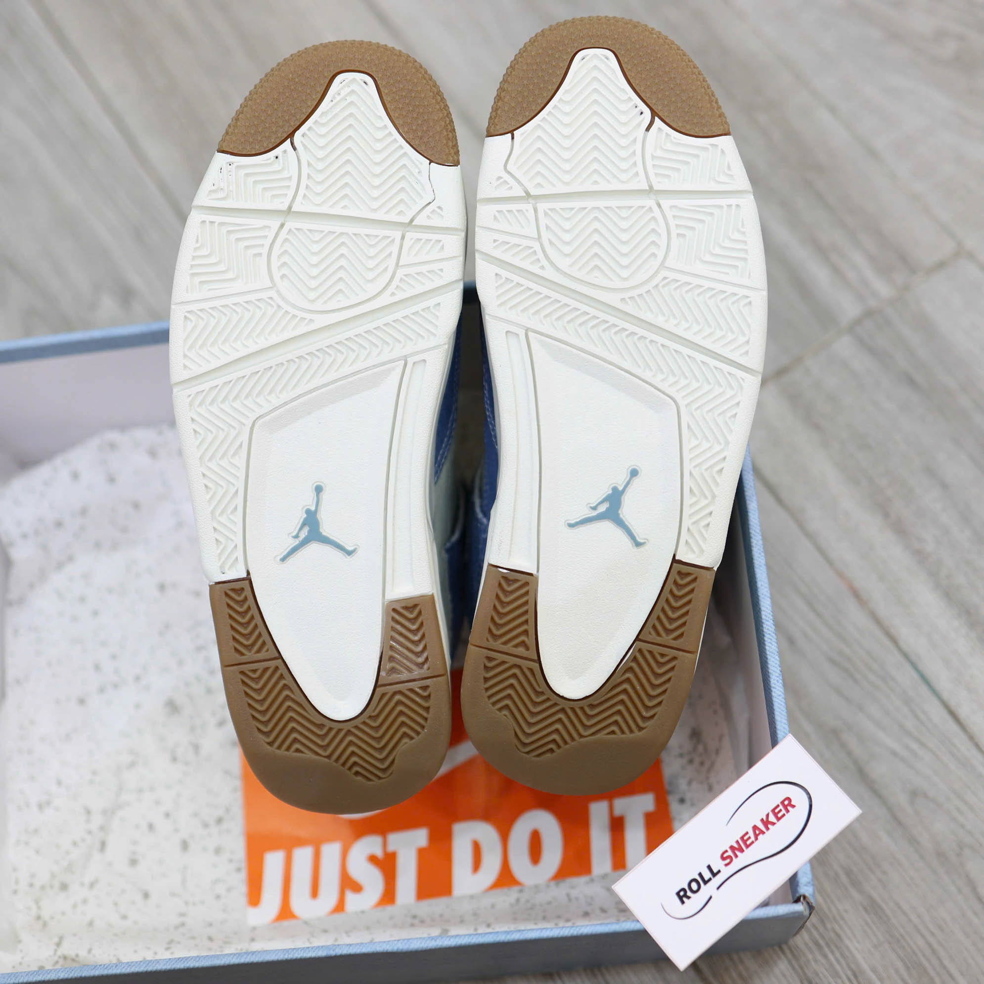 Giày Nike Air Jordan 4 Retro TEX Denim Worn Blue Like Auth