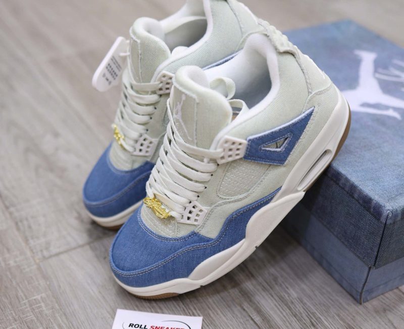 Giày Nike Air Jordan 4 Retro TEX Denim Worn Blue Like Auth