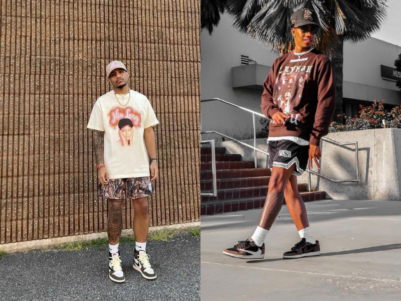 Outfit casual đơn giản nhưng tinh tế cùng giày Travis Scott