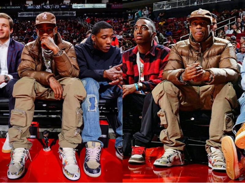 Outfit high fashion sang chảnh kết hợp giày Travis Scott