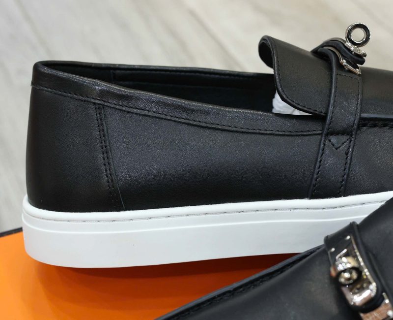 Giày Hermes Game Slip-on Sneaker Black Best Quality