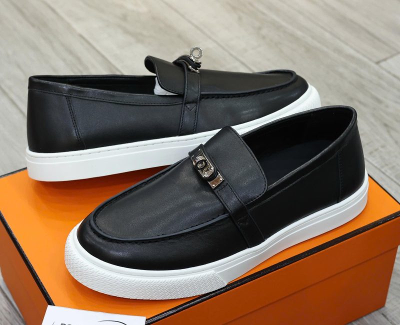 Giày Hermes Game Slip-on Sneaker Black Best Quality