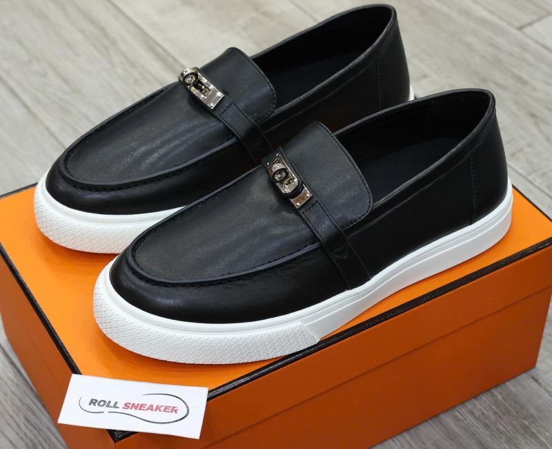 Giày Hermes Game Slip-on Sneaker Black Best Quality