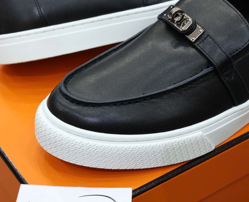 Giày Hermes Game Slip-on Sneaker Black Best Quality