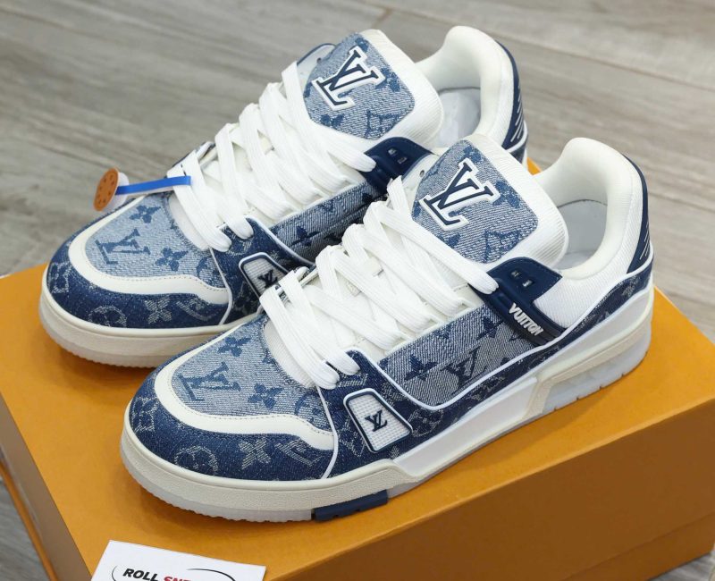 Giày Louis Vuitton Trainer Sneaker Blue Best Quality
