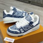 Giày Louis Vuitton Trainer Sneaker Blue Best Quality